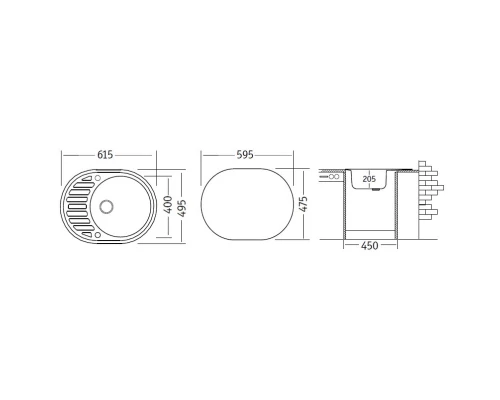 Кухонная мойка песок Ukinox Истра Istra - 58