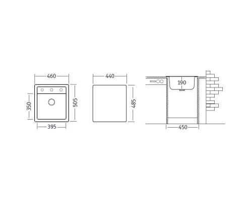 Кухонная мойка белый Ukinox Нева Neva - 07