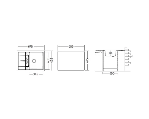 Кухонная мойка песок Ukinox Терек Terek - 58