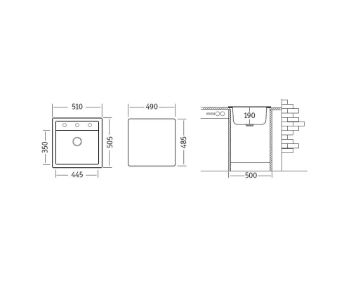 Кухонная мойка песок Ukinox Двина Dvina - 58