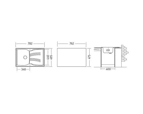 Кухонная мойка шоколад Ukinox Ангара Angara - 93