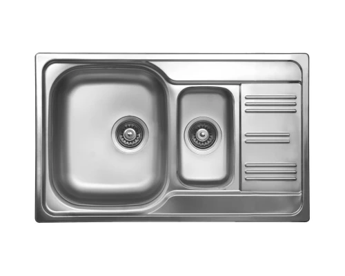 Кухонная мойка полированная сталь Ukinox Гранд GRP800.500 15GT8K -O