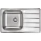 Кухонная мойка матовая сталь Ukinox Гранд GRM780.480 -GT6K 2L