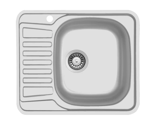 Кухонная мойка матовая сталь Ukinox Комфорт COM580.480 -GT6K 1R