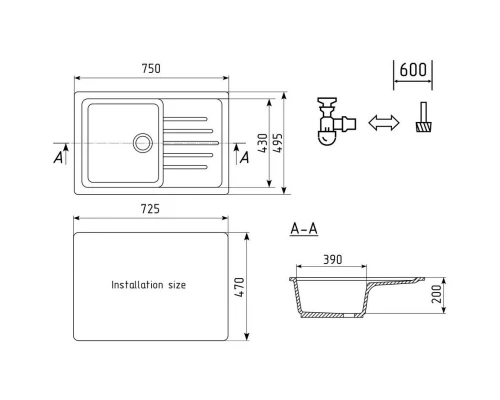 Кухонная мойка Ulgran терракот U-400-307