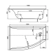 Акриловая ванна 160x105 см L Vagnerplast Veronella offset VPBA160VEA3LX-04