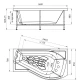 Акриловая ванна правая 168x95 см Radomir Миранда 2-01-0-2-1-209