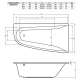 Акриловая ванна 150x90 см левая Vayer Boomerang GL000010850