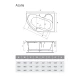 Акриловая ванна 160x105 см R Vayer Azalia GL000006727