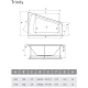 Акриловая ванна 170x130 см L Vayer Trinity GL000006818