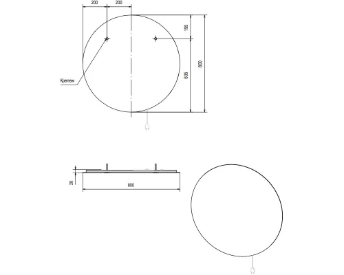 Зеркало 80x80 см Velvex Happy Julia zkJUL.80