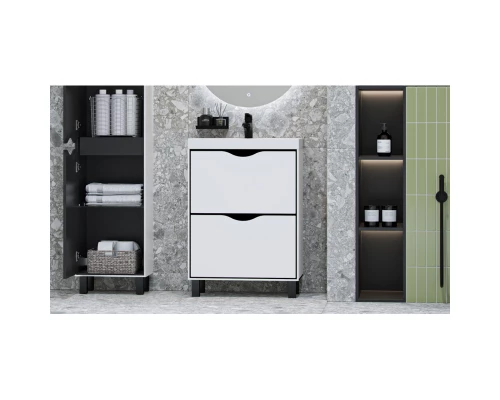 Тумба белый/графит 59,3 см Velvex Rigli tnRIG.60.2Y-21.631.231