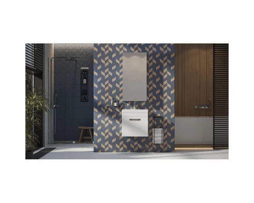 Зеркальный шкаф 47x95 см белый матовый Velvex Unique Unit zsUNI.47.H95-211