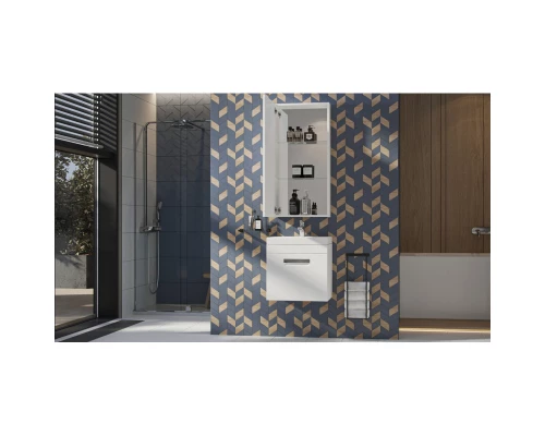 Зеркальный шкаф 47x95 см белый матовый Velvex Unique Unit zsUNI.47.H95-211