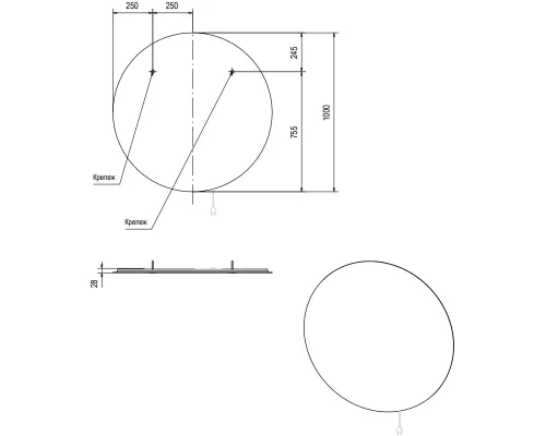 Зеркало 100x100 см Velvex Happy Julia zkJUL.100