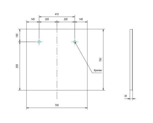 Зеркало 70x70 см Velvex Klaufs zkKLA.70-14