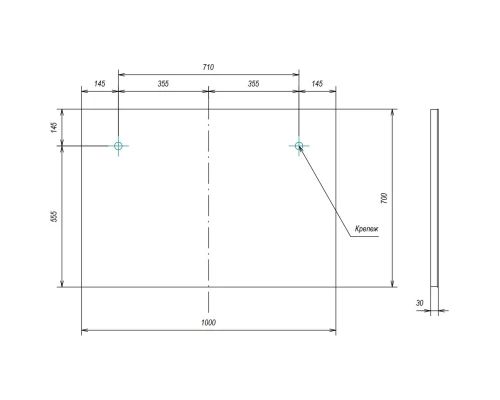 Зеркало 100x70 см Velvex Klaufs zkKLA.100-14