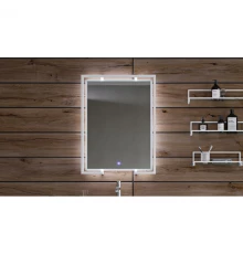 Зеркало 63,9x85 см белый Velvex Gelou zkGEL.60-21 + kmGEL.1-58