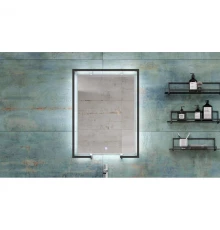 Зеркало 63,9x85 см черный Velvex Gelou zkGEL.60-21 + kmGEL.1-54