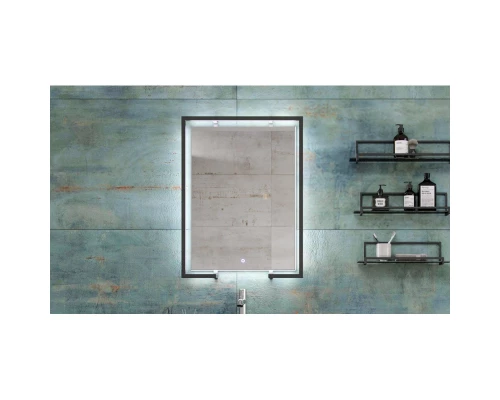 Зеркало 63,9x85 см черный Velvex Gelou zkGEL.60-21 + kmGEL.1-54