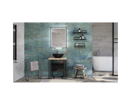 Зеркало 63,9x85 см черный Velvex Gelou zkGEL.60-21 + kmGEL.1-54