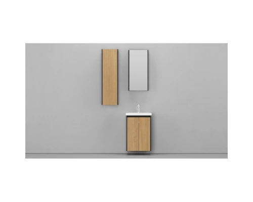 Зеркальный шкаф 40x80 см черный матовый Velvex Klaufs zsKLA.40-217