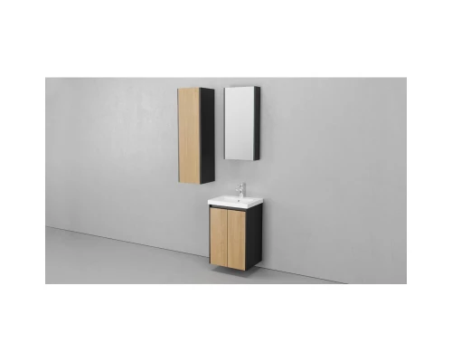 Зеркальный шкаф 40x80 см черный матовый Velvex Klaufs zsKLA.40-217