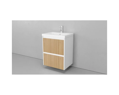 Тумба белый матовый/шатанэ 58,9 см Velvex Klaufs tpKLA.60.2Y-617.216