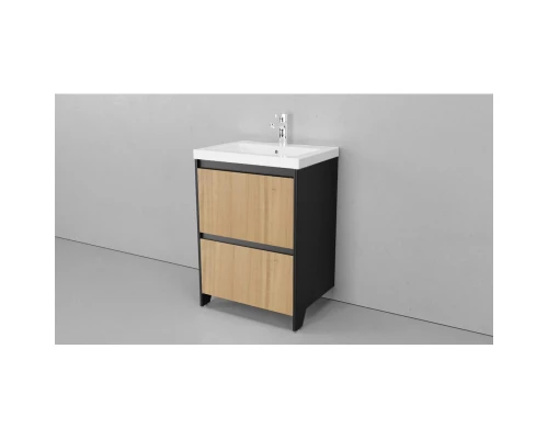 Тумба черный матовый/шатанэ 58,9 см Velvex Klaufs tnKLA.60.2Y-617.217