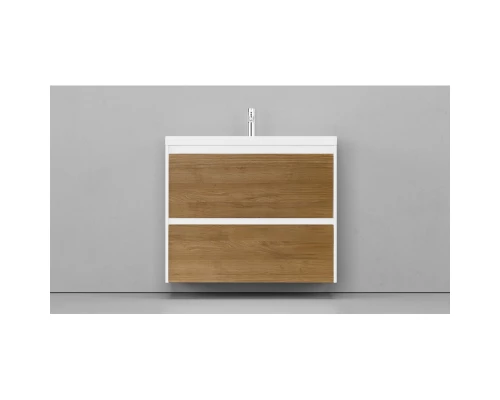 Тумба белый матовый/шатанэ 88,3 см Velvex Klaufs tpKLA.90.2Y.NEW-617.216