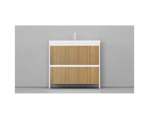 Тумба белый матовый/шатанэ 88,3 см Velvex Klaufs tnKLA.90.2Y.NEW-617.216