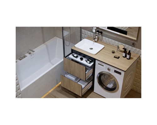 Тумба черный матовый/шатанэ 55,8 см Velvex Klaufs tpKLA.56.60.2Y-617.217