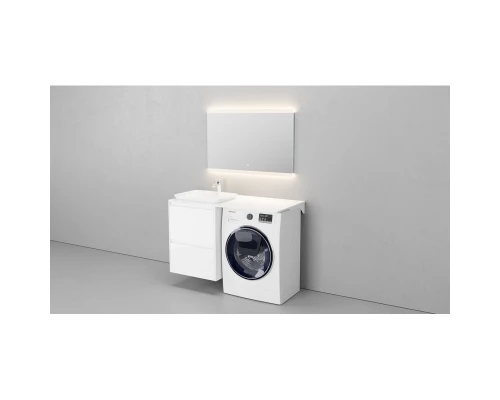 Столешница белый 120 см без отверстий, тумба слева Velvex Klaufs StKLA.120.60.TL.MH-216.616