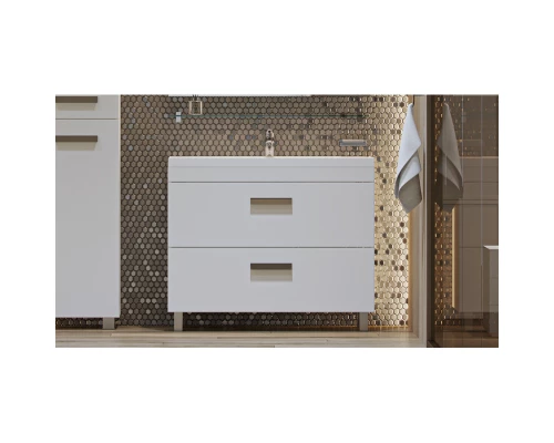 Тумба белый матовый 99,7 см Velvex Orlando tnORL.100-211