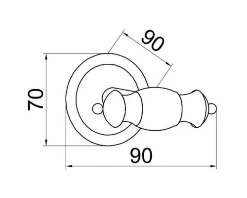 Крючок двойной Boheme Vogue 10186