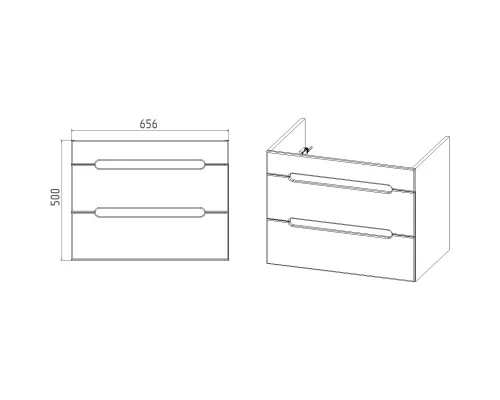 Тумба дуб винтаж 65,6 см Viant Марсель VMAR70COV-T2YP
