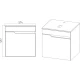 Тумба белый 57,4 см Viant Куба VKUB57N-T1STP
