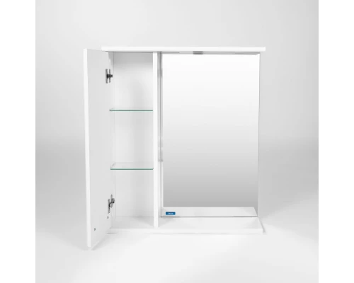 Зеркальный шкаф 60x70 см белый L Viant Милан VMIL60-ZSHL