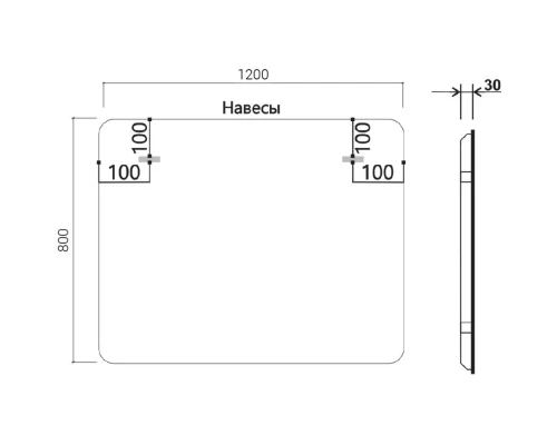 Зеркало 120x80 см Vincea VLM-3MA120