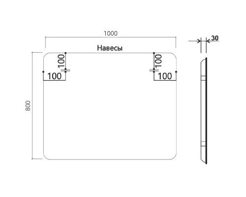 Зеркало 100x80 см Vincea VLM-3MA100-2