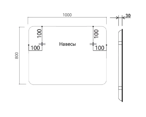 Зеркало 100x80 см Vincea VLM-3VC100-2