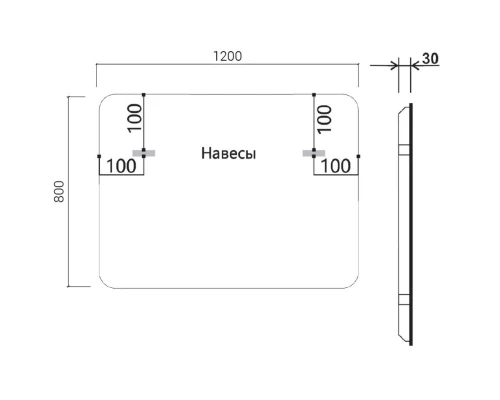 Зеркало 120x80 см Vincea VLM-3VC120-2