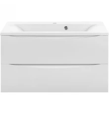 Тумба с раковиной белый глянец 90 см Vincea Mia VMC-2MA900GW + VCB-3M900W