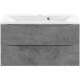 Тумба с раковиной бетон 90 см Vincea Mia VMC-2MA900BT + VCB-3M900W