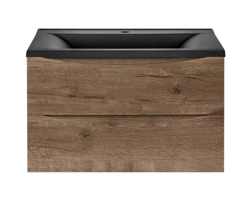 Тумба с раковиной дуб винтаж 80 см Vincea Mia VMC-2MA800VO + VCB-3M800B