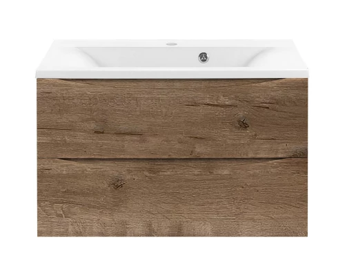 Тумба с раковиной дуб винтаж 80 см Vincea Mia VMC-2MA800VO + VCB-3M800W