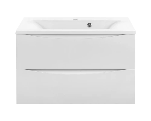 Тумба с раковиной белый глянец 80 см Vincea Mia VMC-2MA800GW + VCB-3M800W