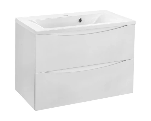 Комплект мебели белый глянец 80 см Vincea Mia VMC-2MA800GW + VCB-3M800W + VLM-3VC800