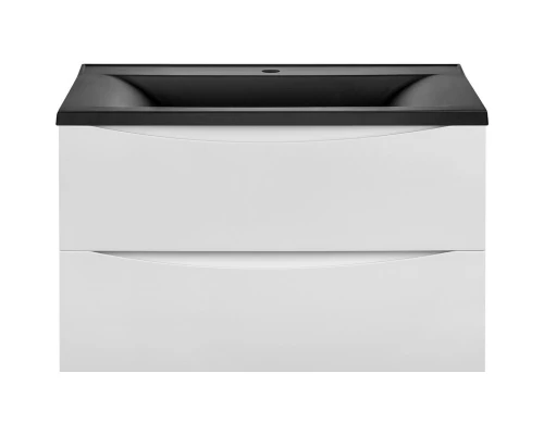 Тумба с раковиной белый глянец 75 см Vincea Mia VMC-2MA750GW + VCB-3M750B