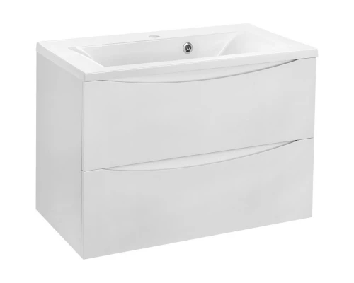 Комплект мебели белый глянец 75 см Vincea Mia VMC-2MA750GW + VCB-3M750W + VLM-3VC800